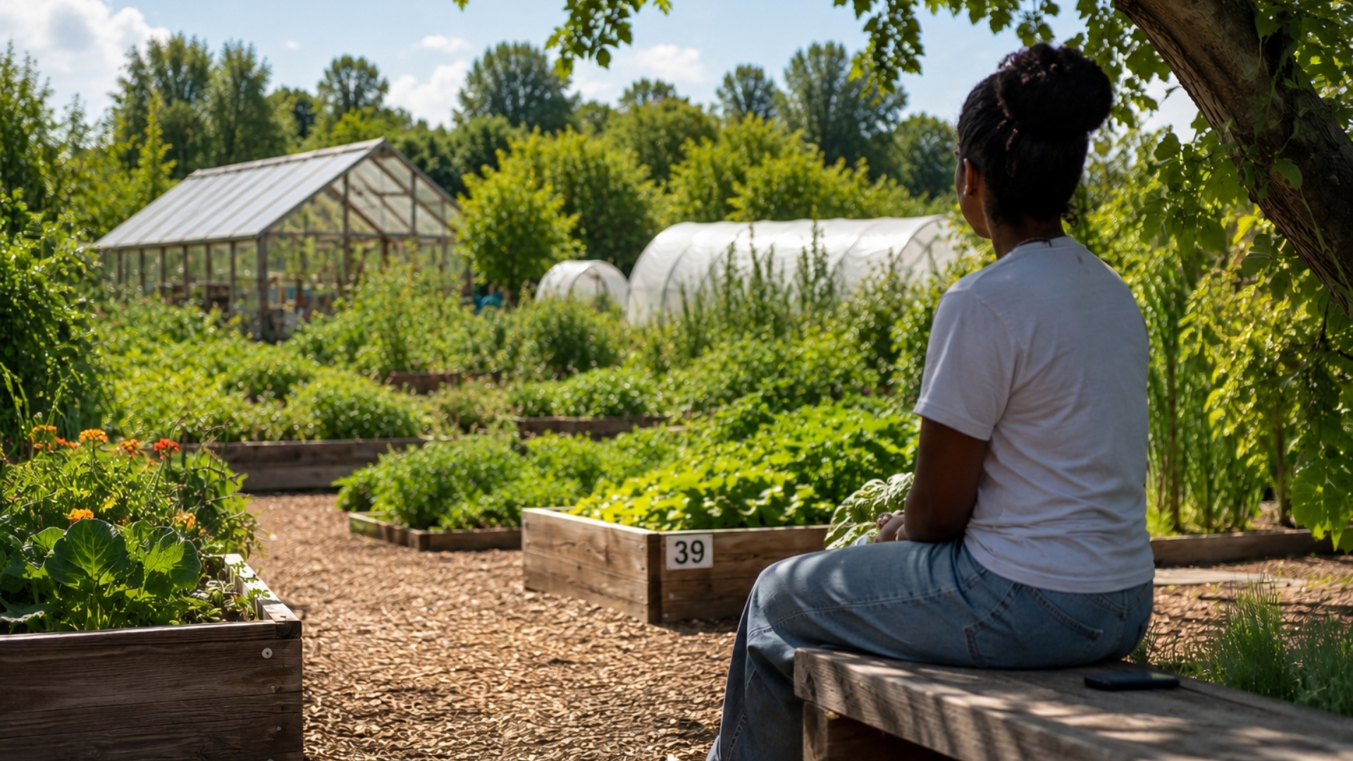A place to exhale — peaceful moment outside
