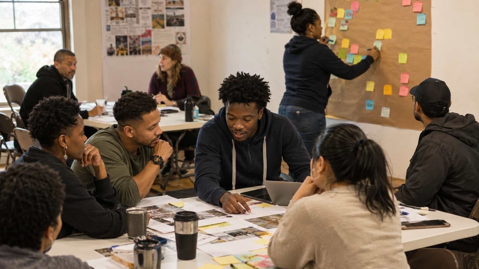 Builders beside builders — people working in proximity