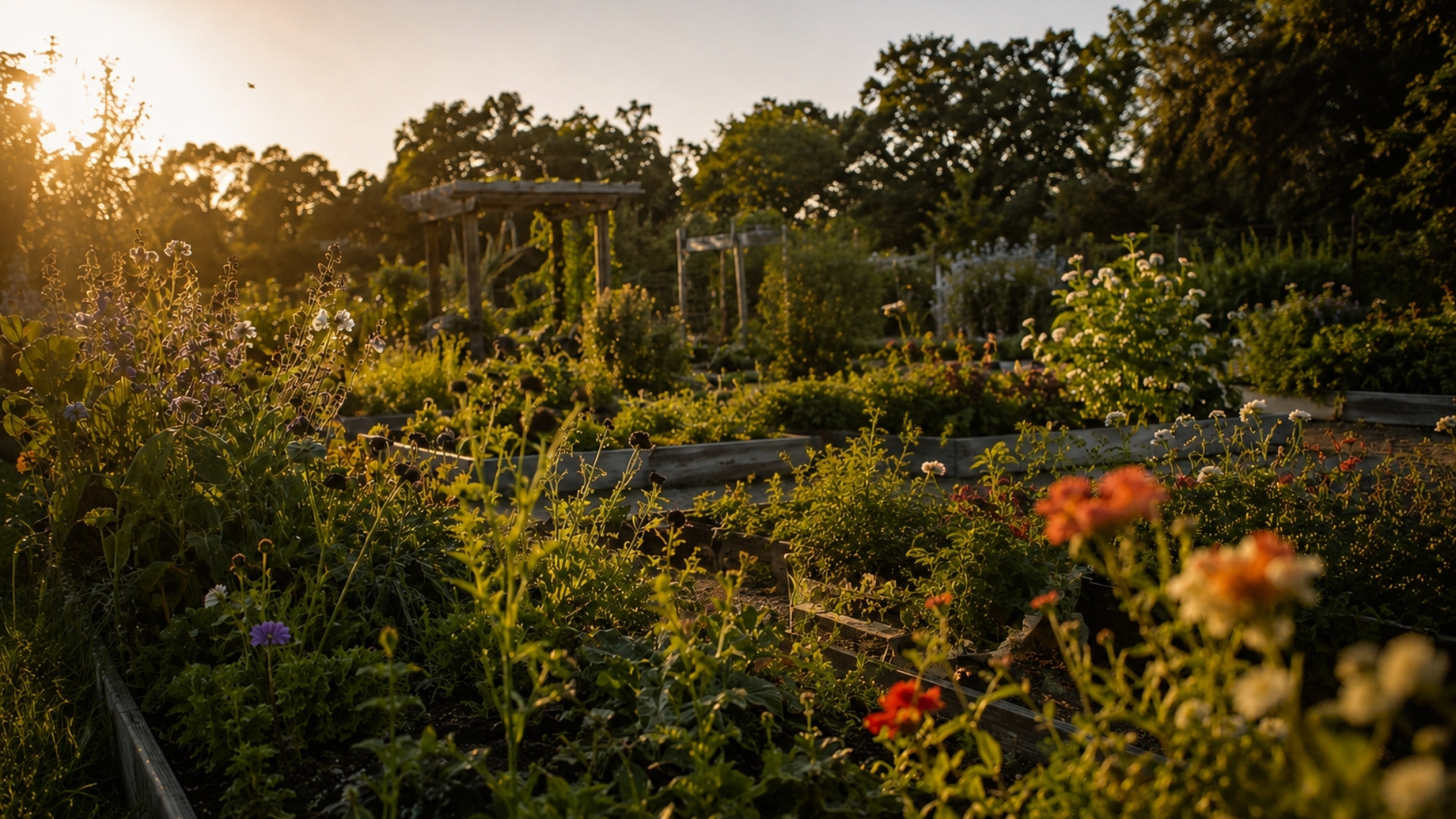 Early morning at the campus grounds