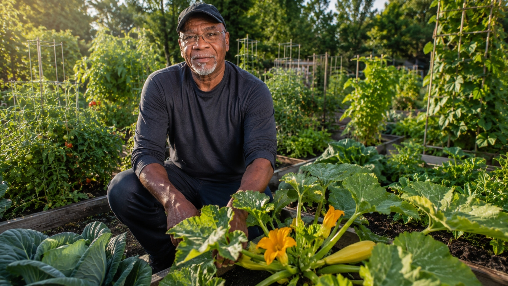 Artie Short — Vietnam Veteran, in his garden